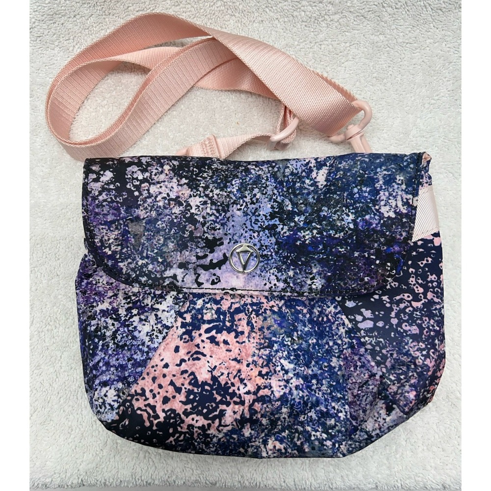 Ivivva by Lululemon Girls Pink Purple Paint Splatter Crossbody Bag